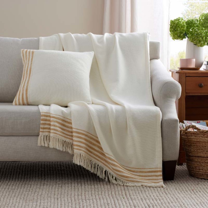 Belinha Decorative Square Pillow Cover - Gold, 20 in. x 20 in.,Gold